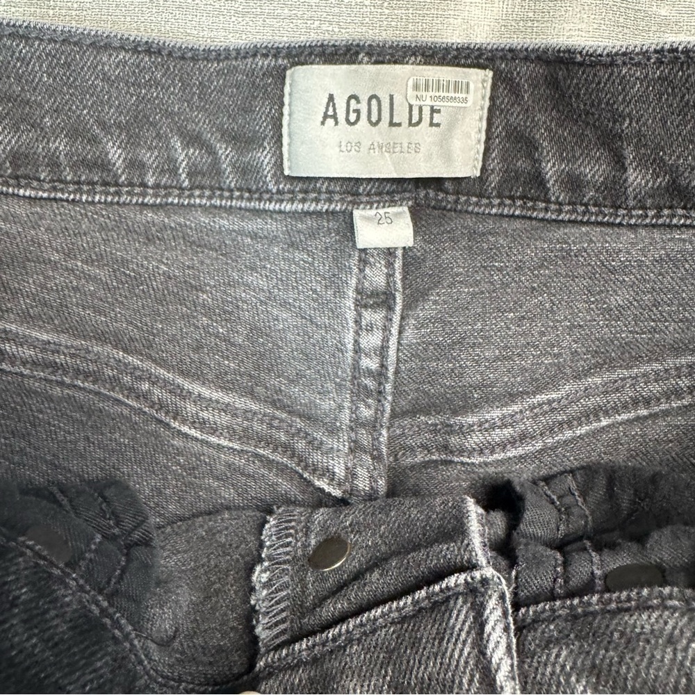 Agolde Riley High Rise Straight Crop Jeans In Panoramic Size 25 - Picture 6 of 8